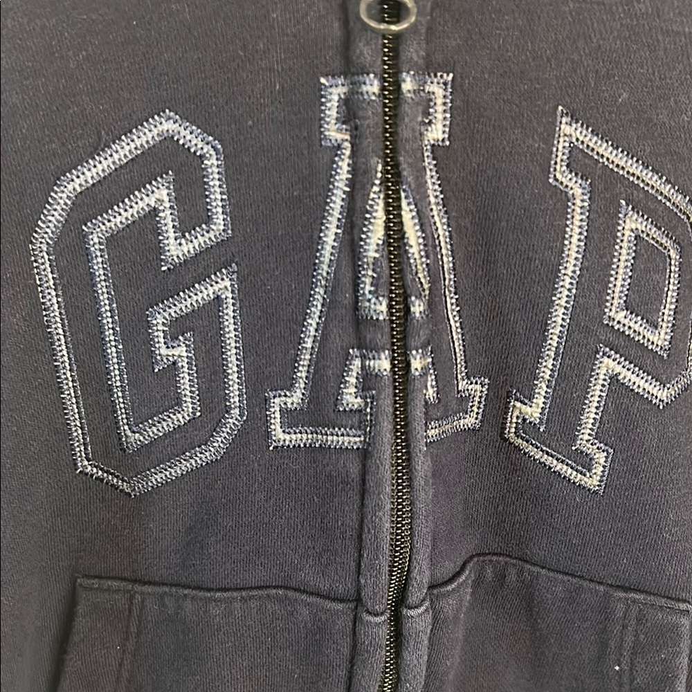 GAP Blue Hooded Sweatshirt with Logo - Picture 2 of 4